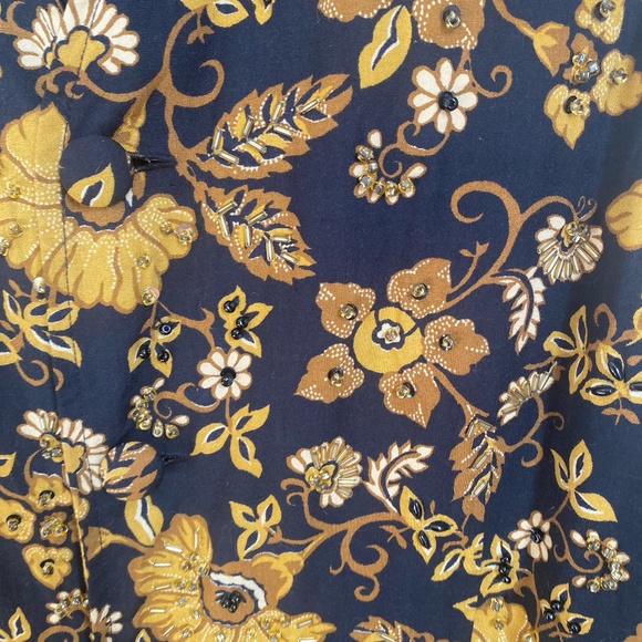 Vintage Vest flowery and beaded - Picture 6 of 8